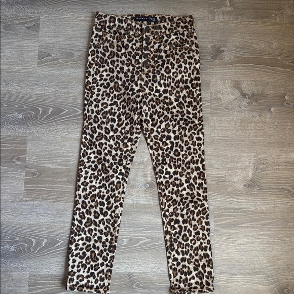 VERONICA BEARD Debbie Leopard Button Front Skinny Jean 25 - Picture 2 of 12